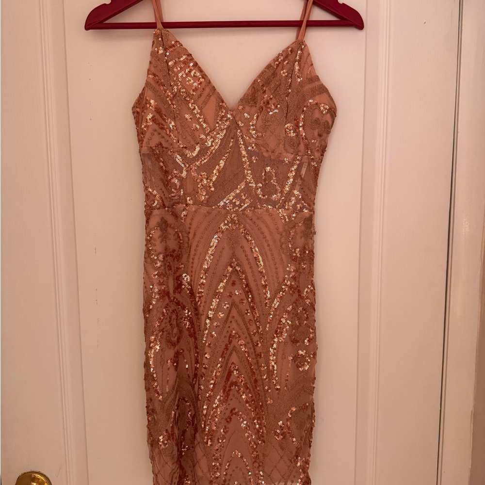 Sequin Embellished Dress in Pink